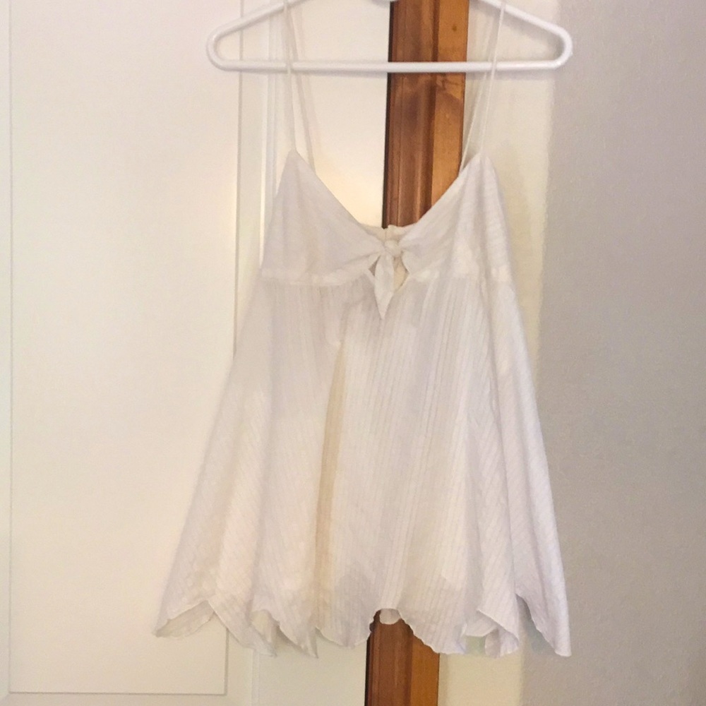 Zara White flared top